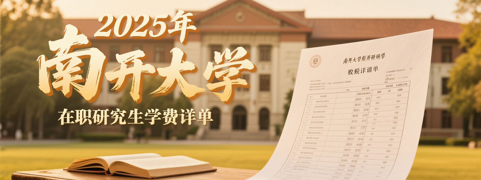 2025年南开大学在职研究生学费详单