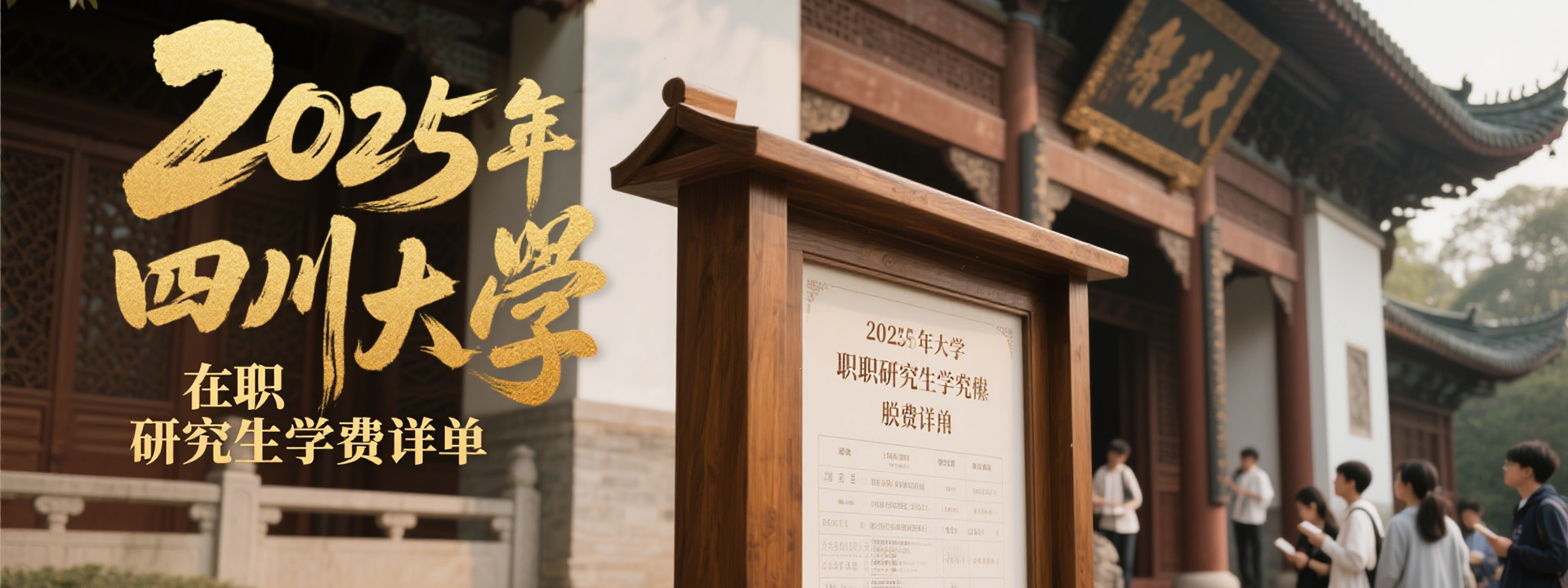 2025年四川大学在职研究生学费详单